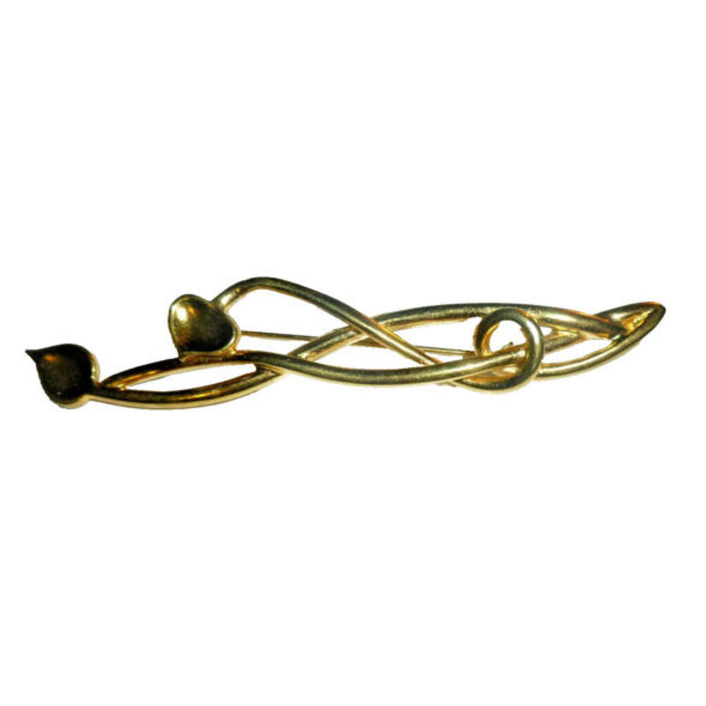 Vintage Monet Leaves On Branch Gold Tone‎ Leaf Brooch